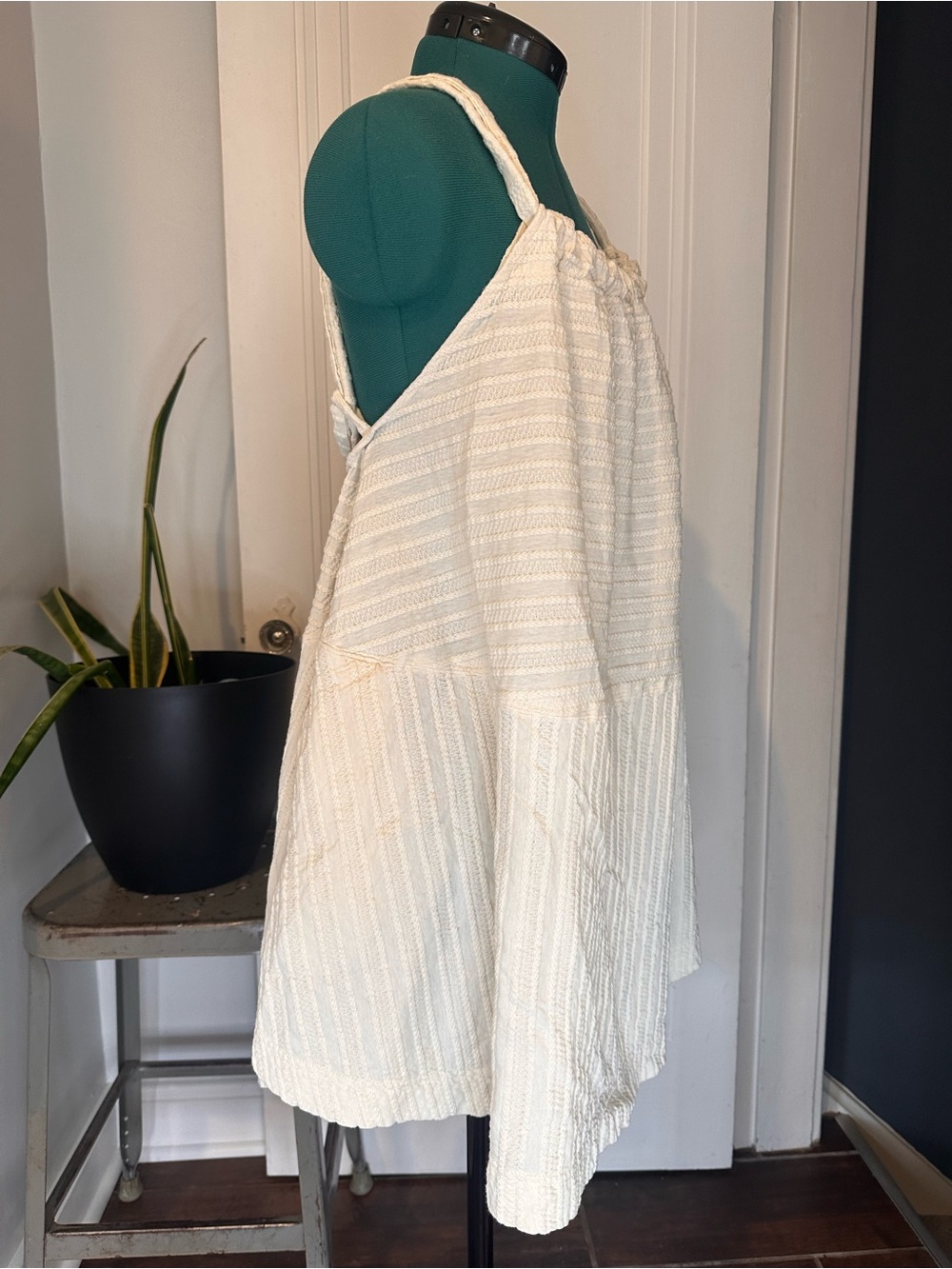 Free People Beach Dress Women M Shay Convertible Mini Ivory Coastal Casual - Picture 3 of 11